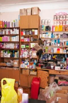 Blurred background of perfumes Stock Photos