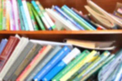 Blurred background of pile of book. Stock Photos
