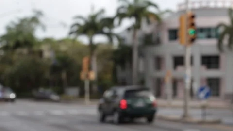 Blurred Background Plate Traffic Light Intersection Stock Footage 90928689