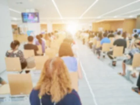 Blurred background queue. Stock Photos