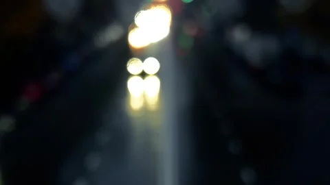 Blurred background. Red and white lights bokeh. Stock Footage 308128039