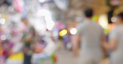 Blurred background shopping mall light bokeh business event in retail store. Blu Video stock 231745535