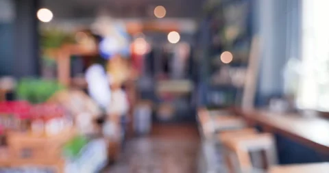 Blurred background shopping mall light bokeh business event in retail store Stock Footage 277176482