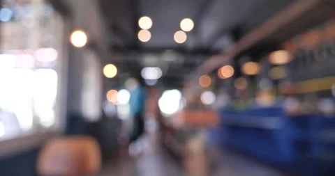 Blurred background shopping mall light bokeh business event in retail store Stock Footage 277176642