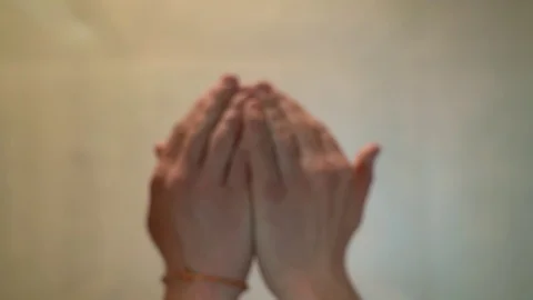 On blurred background in slow motion pills falling on glass table. bottom view Video stock 128841014