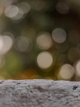 Blurred background with soft, circular bokeh lights and a textured foregrou.. Stock Photos