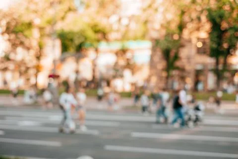 Blurred background of street Stock Photos