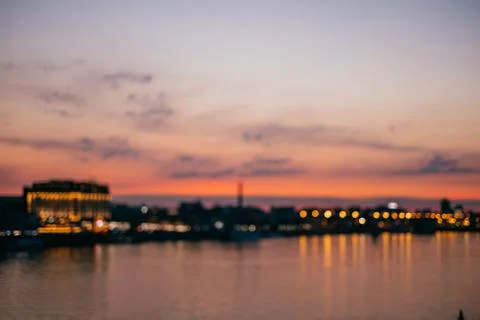 Blurred background of sunset Stock Photos