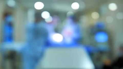 Blurred background of surgical operation Stock Footage 120124128
