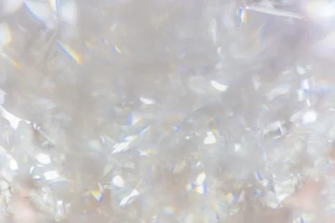 Blurred background texture concept of crystal light chandelier. Stock Photos