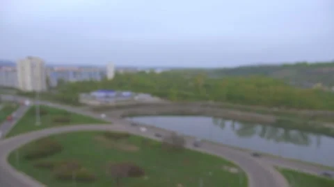 Blurred background. traffic at an intersection in the city. view from above Stock-Footage 130398304