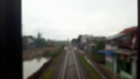 Blurred background of train travel time-lapse 動画素材 219295910