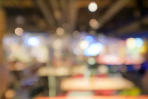 Blurred background of an underground pub or restaurant Stock Photos