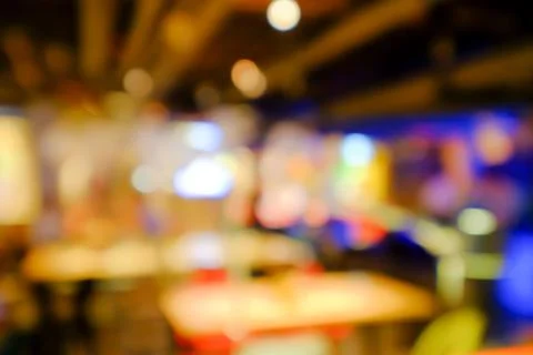 Blurred background of an underground pub or restaurant Stock Photos