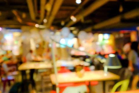 Blurred background of an underground pub or restaurant Stock Photos