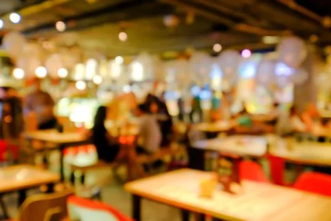 Blurred background of an underground pub or restaurant Stock Photos
