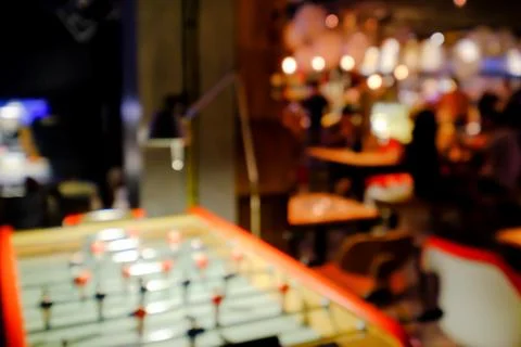 Blurred background of an underground pub or restaurant Stock Photos