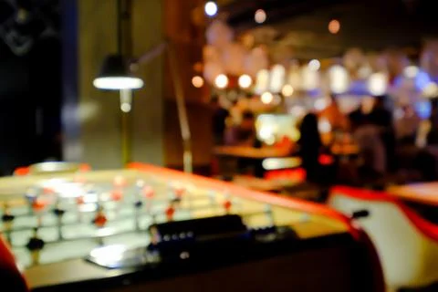 Blurred background of an underground pub or restaurant Stock Photos