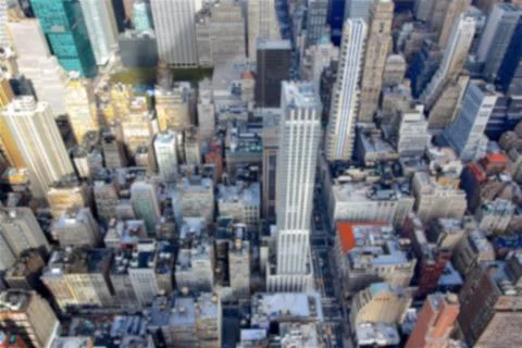 Blurred Background of View Down into Midtown Stock Photos
