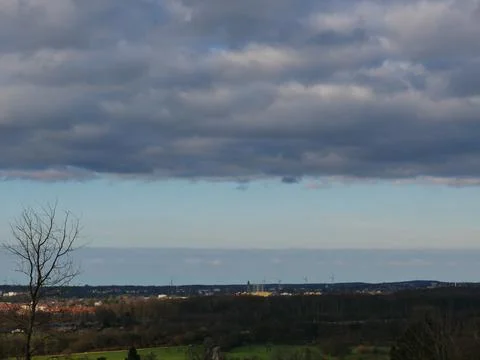 The blurred background with view from the tip of the Tippelsberg an  dump Stock Photos