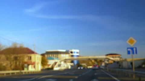 Blurred background. the view from  Windows of a moving vehicle on city streets Stock Illustration