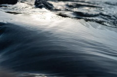 Blurred background, water surface close-up, beautiful abstract background, fa Stock Photos