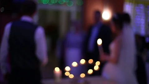 Blurred background of the wedding ceremo... | Stock Video | Pond5