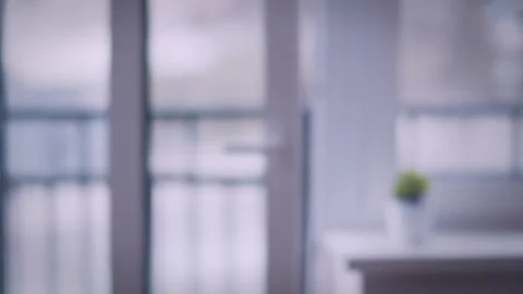 Blurred background, window and traffic outside the window, defocused Stock Footage 314504642