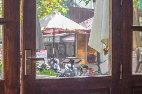 Blurred background of window Stock Photos