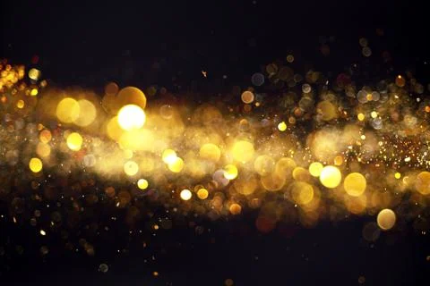 Blurred background with yellow lights Stock Photos