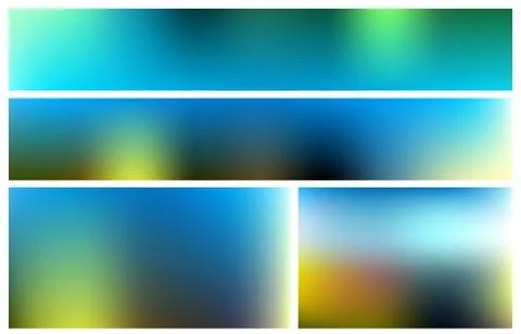 Blurred backgrounds set Stock Illustration