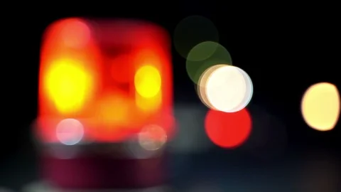 Blurred background,Warning light siren or emergency light Stock Footage 104108089