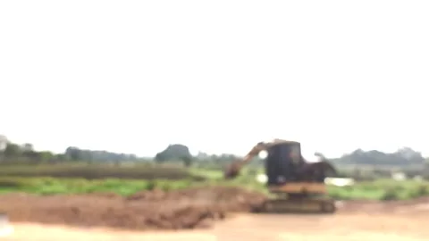 Blurred backhoe2 Stock Footage 320149118