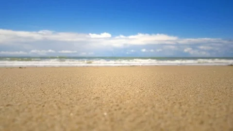 Blurred beach background titles Stock Footage 80821150