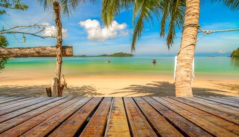 Blurred beautiful beach Stock Photos