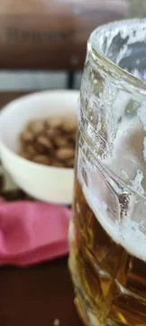 Blurred beer 写真素材