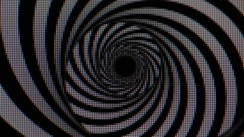 Blurred black and white psychedelic, retro style, screen pixels Stock Footage 236586606