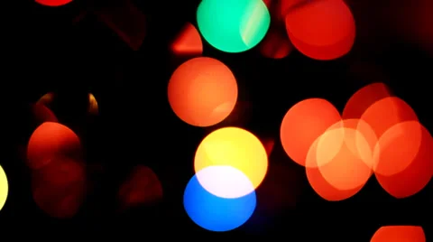 Blurred, Blinking Christmas Lights Stock Footage 38276998