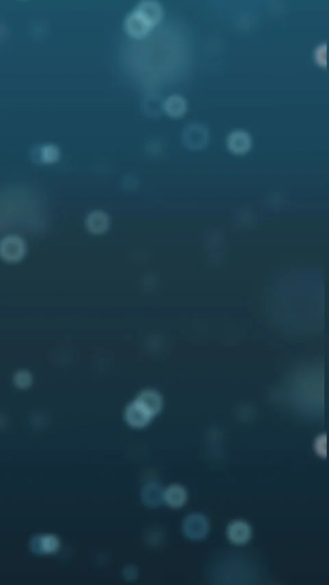 Blurred blue bokeh circles on dark background. 2d animation 库存影片 341818760