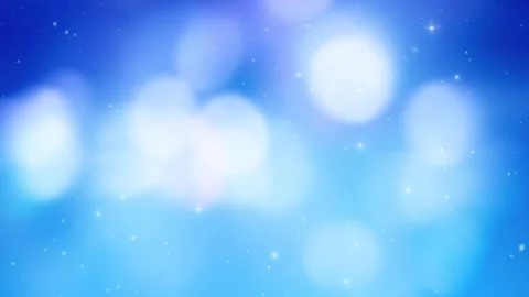 Blurred blue bokeh with realistic snowfall and stars Stock Footage 323323799