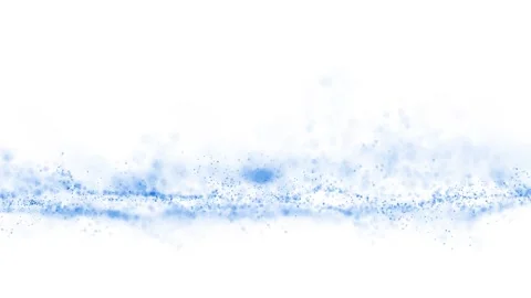 Blurred blue dots move in waves on a white background Stock Footage 344793766