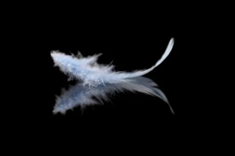 Blurred blue feather background Foto stock