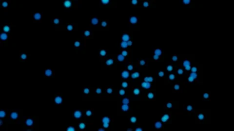 Blurred blue lights background - seamless looping (4K) Stock-Footage 104253306