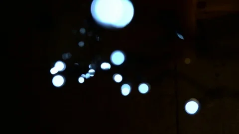Blurred blue lights in the dark Stock Footage 103272998