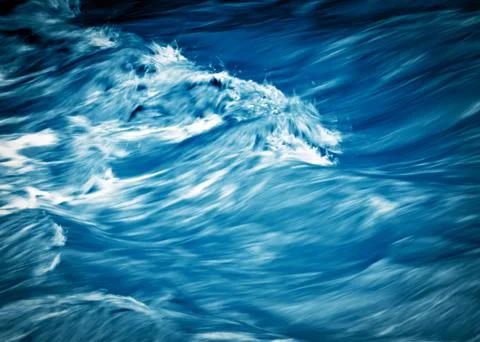 Blurred blue river Stock Photos