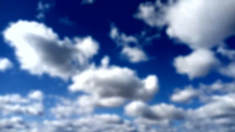 Blurred blue sky with white clouds. Time Lapse. Beautiful Blue Sky cloud Stock Footage 260167304