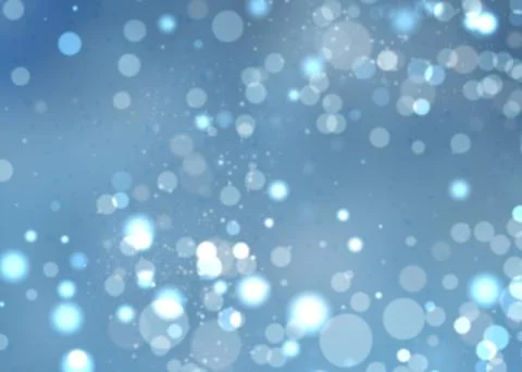 Blurred blue winter background with bokeh Stock Illustration