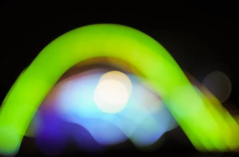 Blurred bokeh Light on a dark background. Stock Photos