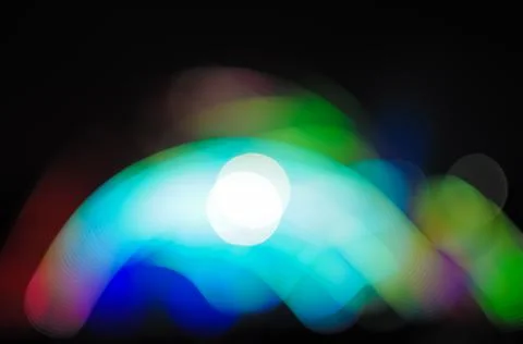 Blurred bokeh Light on a dark background. Stock Photos