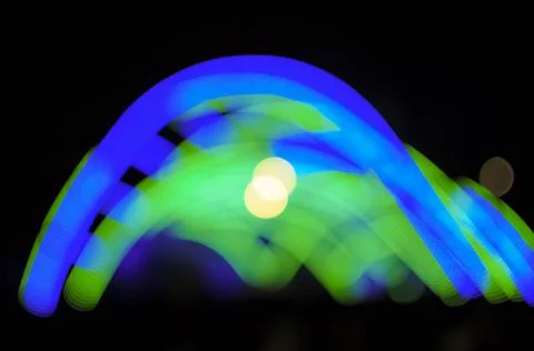 Blurred bokeh Light on a dark background. Stock Photos